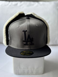 Gorra New Era 59FIFTY Los Angeles Dodgers Dogear Grey & Black Sherpa 7 3/8