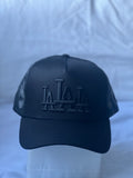 Gorra Trucker "Triple LA Monogram & Cross Mesh" Full Blackout