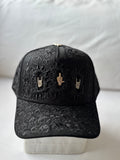 Gorra "Skull Embossed & Gold Rock Hands" Black Edition