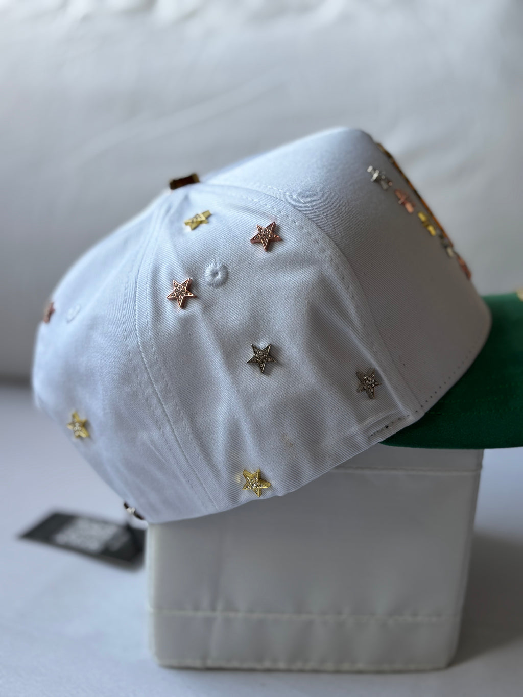 Gorra Trucker "Santa Muerte" Suede Green & Rhinestones