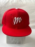 Gorra Red "M" Script Edition 59FIFTY – All-Red Streetwear 7 3/8