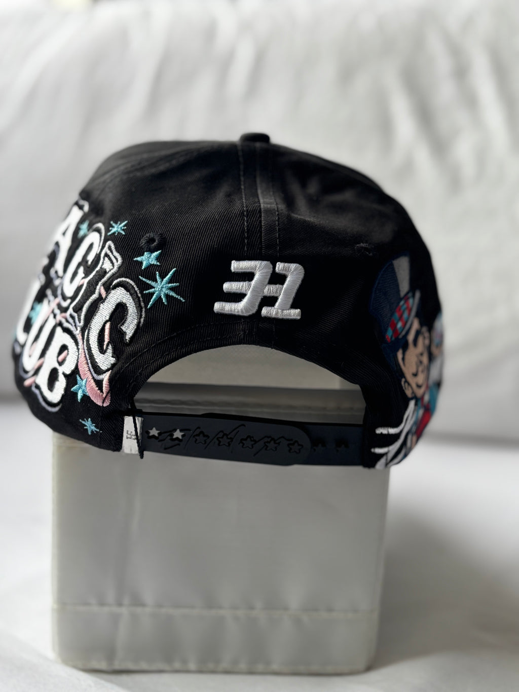Gorra Suede "LA Shooting Stars & Cyan Stars" Black & Suede