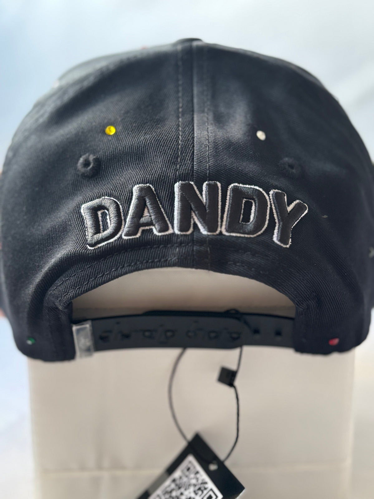 Gorra "LA Dodgers" Black Suede con Cristales Multicolor