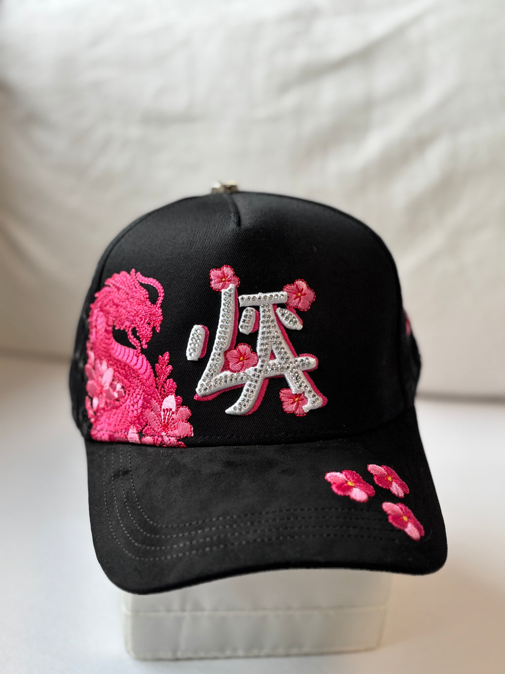Gorra LA Hot Pink Dragon & Rhinestones