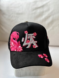 Gorra LA Hot Pink Dragon & Rhinestones