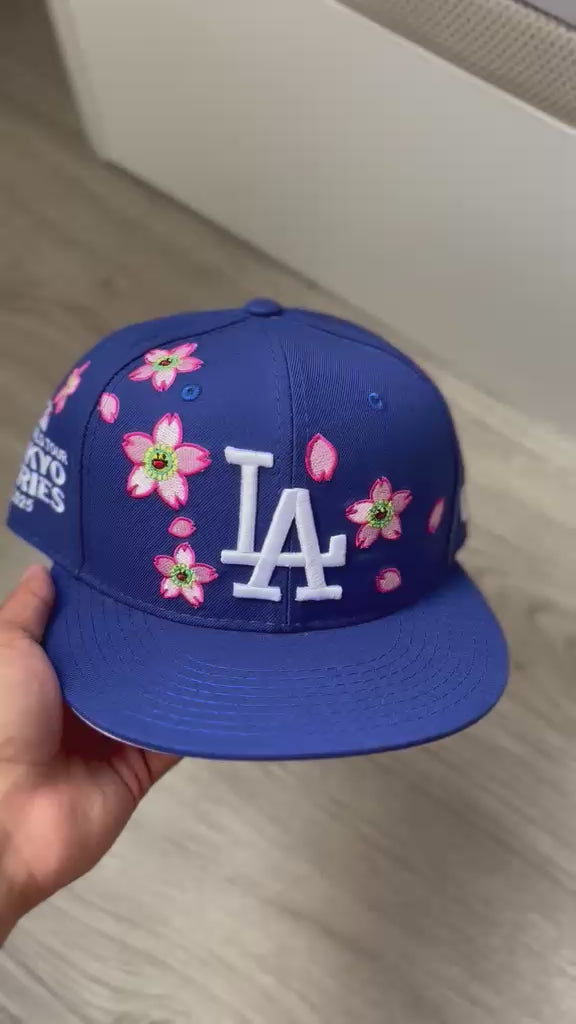 Gorra New Era 59FIFTY Los Angeles Dodgers Azul Floral - Talla 7 3/8