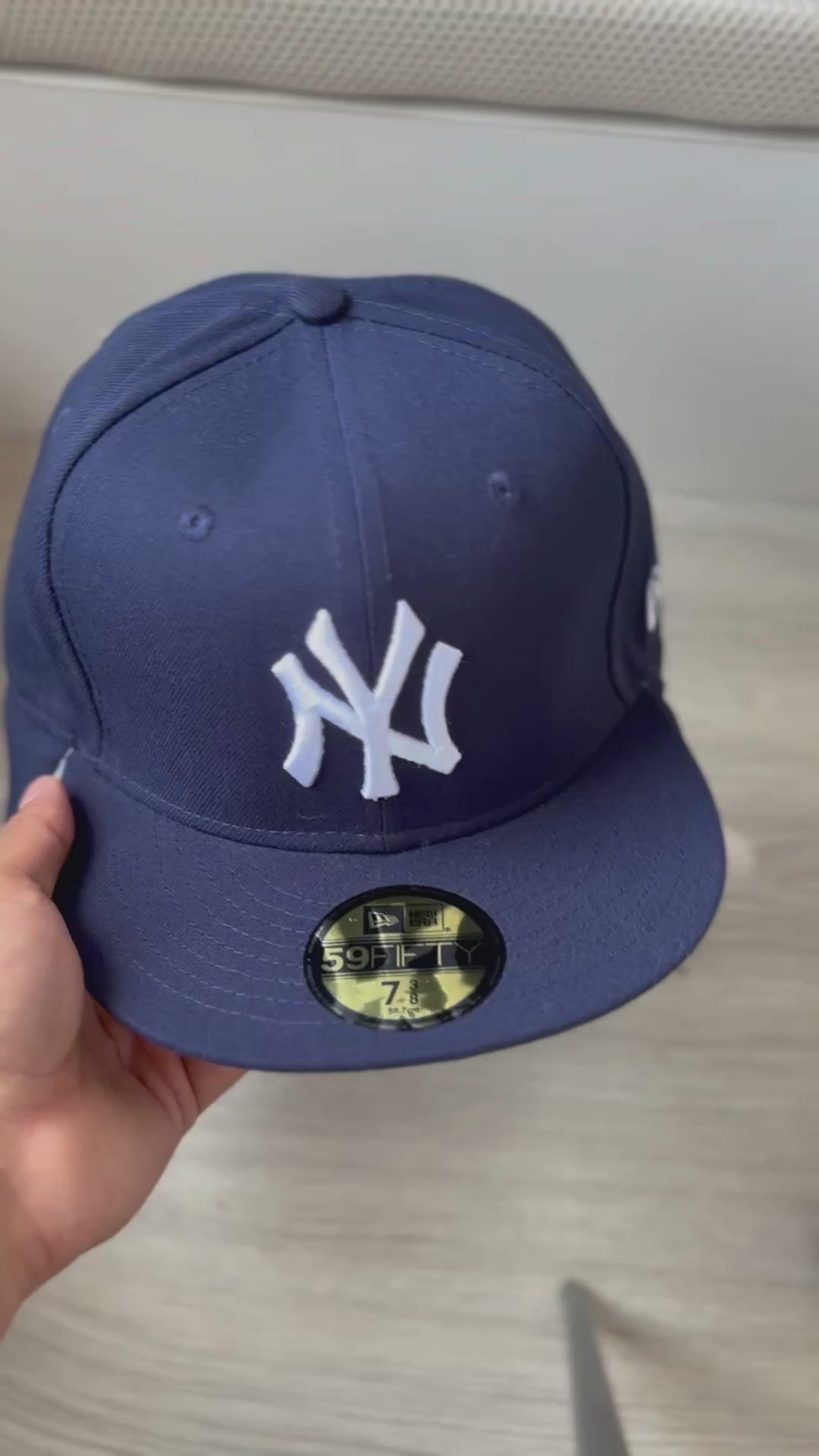 Gorra New Era 59FIFTY New York Yankees Dogear Navy Sherpa talla 7 3/8